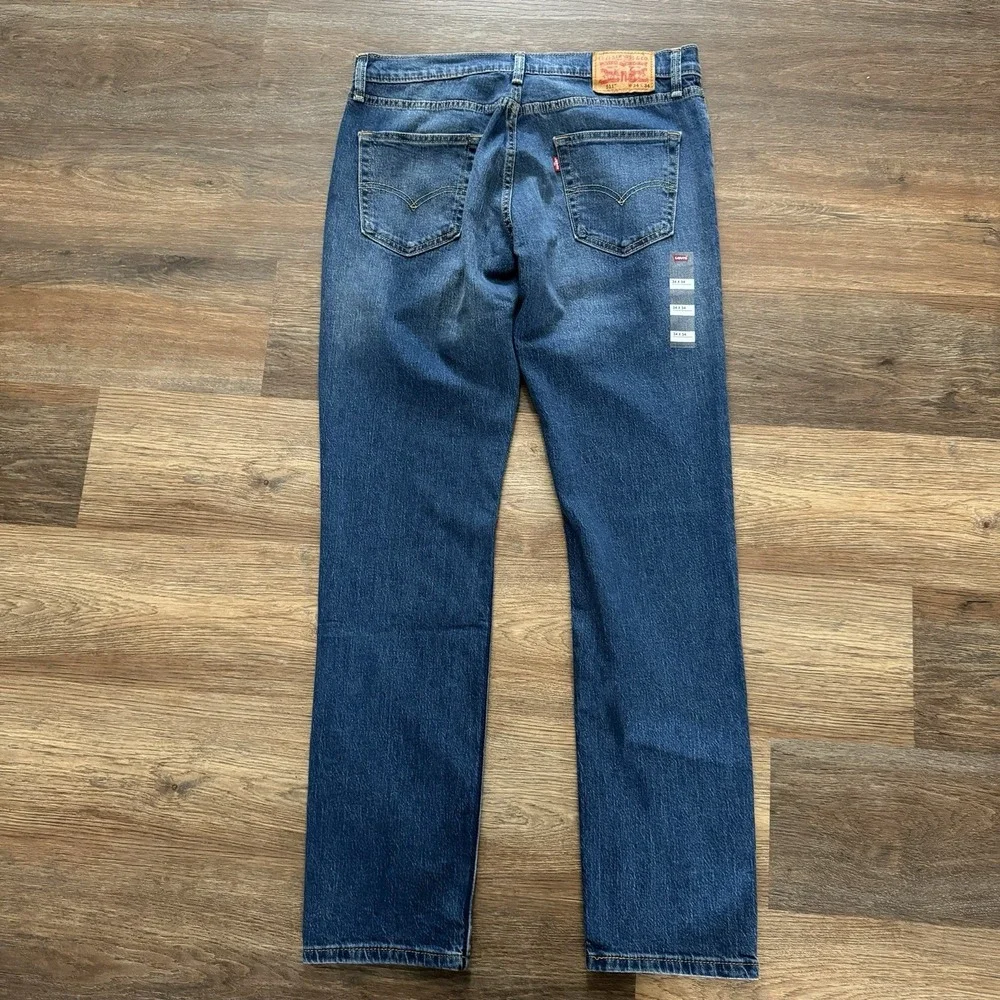 Levi's 511 Slim Fit Blue Denim Jeans Dark Medium Wash Men's‎ Sz 34x34 NWT